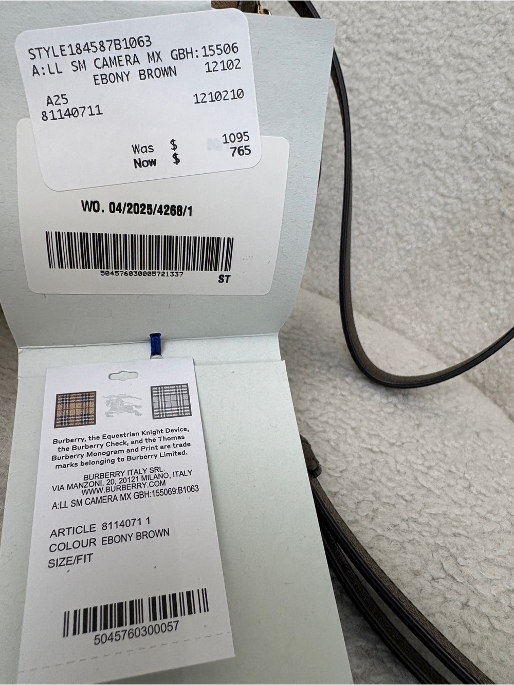 Burberry Brown Check Crossbody Bag new - Picture 5 of 11